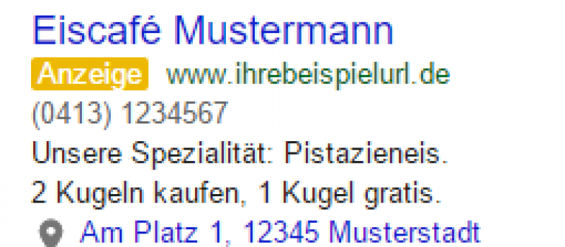 Anzeigenerweiterung Anzeigenerweiterung